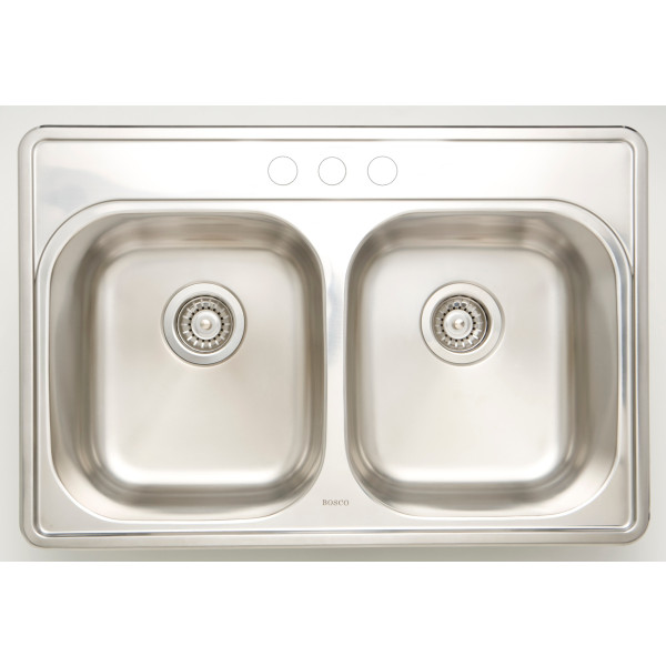 American Imagination AI-2762 18 Gauge Drop In Steel Kitchen Sink In Chrome