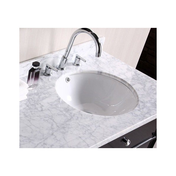American Imagination AI-364 Round Undermount Cermic Sink in White Color