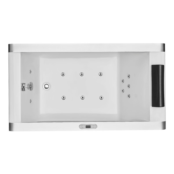 EAGO AM152ETL-5 5 ft Clear Rectangular Acrylic Whirlpool Bathtub