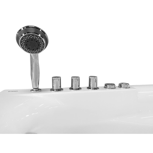 EAGO AM161-L 59" Single Person Corner White Acrylic Whirlpool Bath Tub