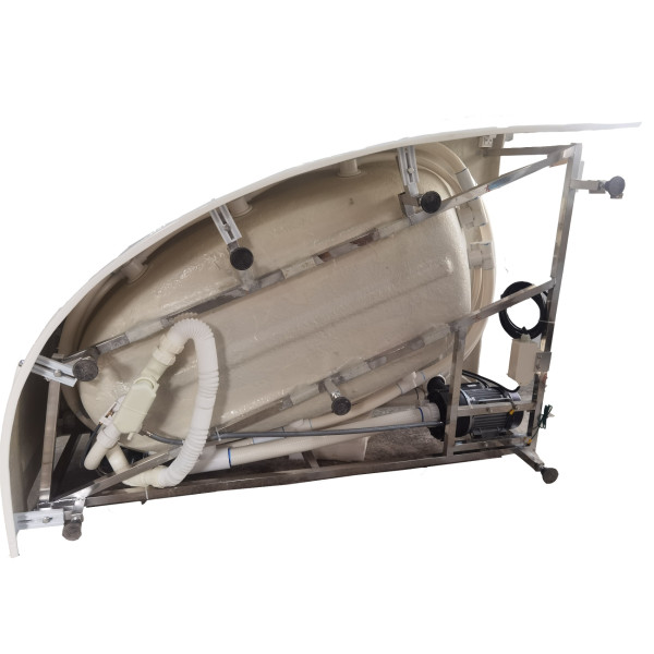 EAGO AM161-L 59" Single Person Corner White Acrylic Whirlpool Bath Tub