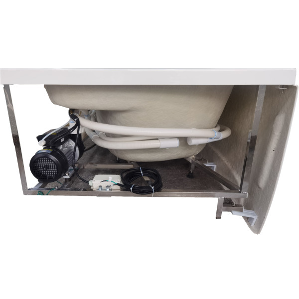 EAGO AM161-R 59" Single Person Corner White Acrylic Whirlpool BathTub