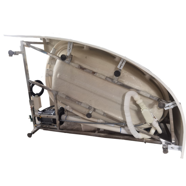 EAGO AM161-R 59" Single Person Corner White Acrylic Whirlpool BathTub