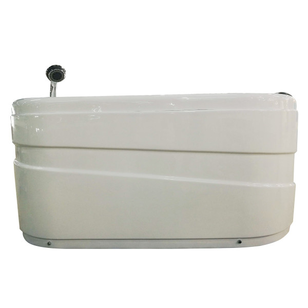 EAGO AM175-L 57'' White Acrylic Right Drain Jetted Whirlpool Bathtub W/ Fixtures