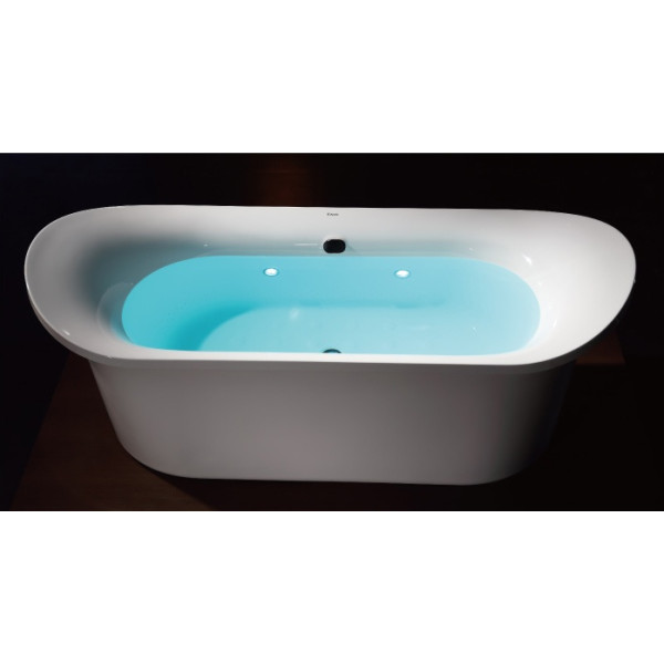 EAGO AM1900  74" White Free Standing Oval Air Bubble Bathtub