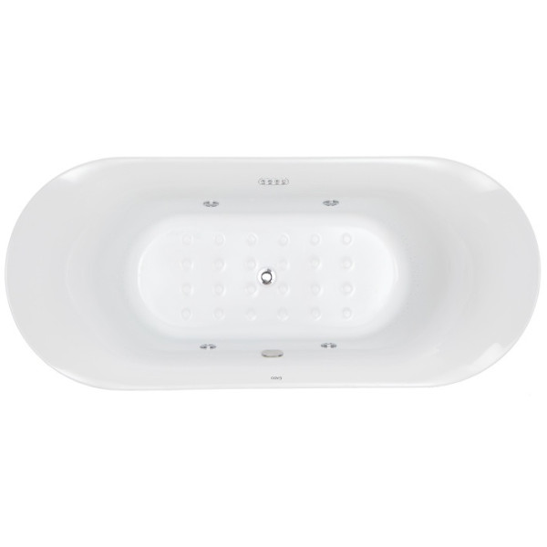 EAGO AM1900  74" White Free Standing Oval Air Bubble Bathtub