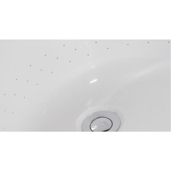 EAGO AM1900  74" White Free Standing Oval Air Bubble Bathtub