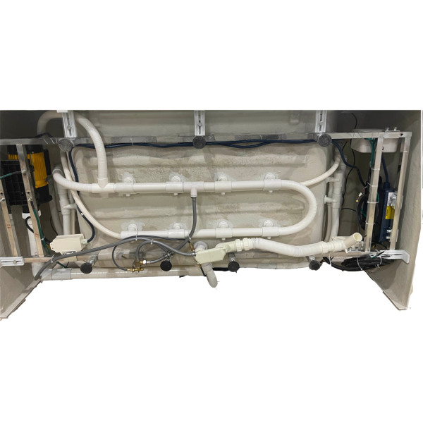 EAGO AM196ETL 6 ft Clear Rectangular Acrylic Whirlpool Bathtub for Two