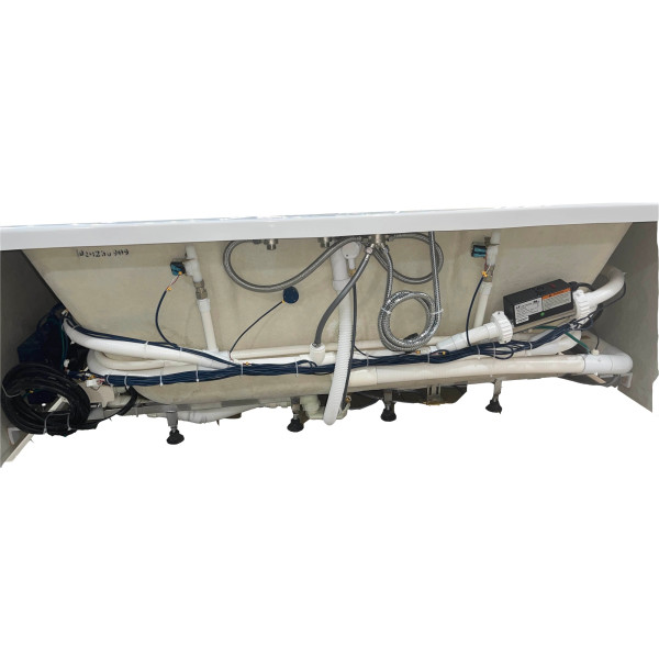 EAGO AM196ETL 6 ft Clear Rectangular Acrylic Whirlpool Bathtub for Two
