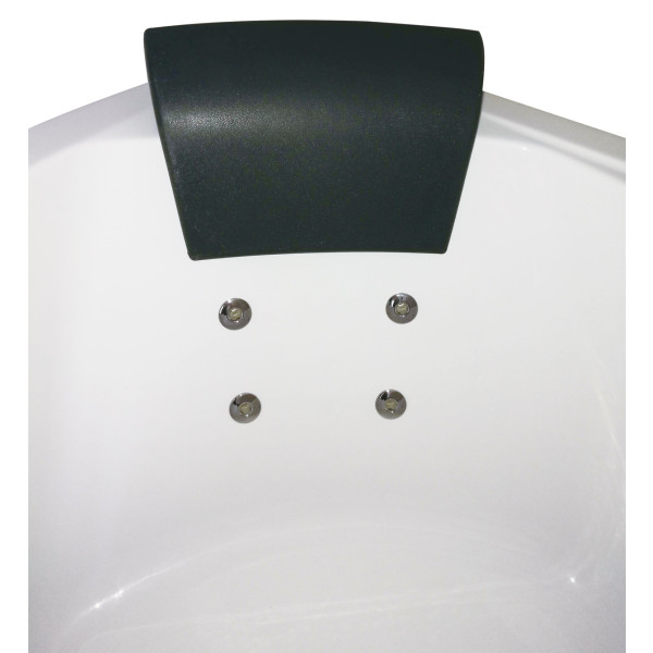 EAGO AM200 5' Rounded Modern Double Seat Corner Whirlpool Bath Tub with Fix