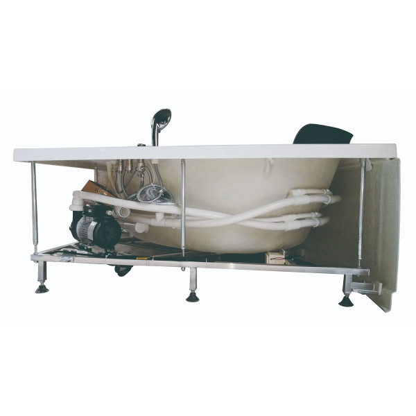 EAGO AM200 5' Rounded Modern Double Seat Corner Whirlpool Bath Tub with Fix