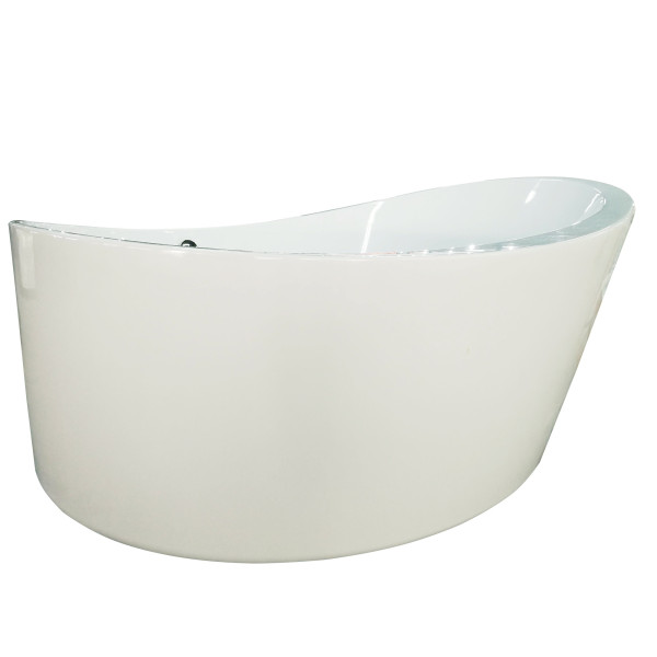 EAGO AM2130 66" Round Free Standing Acrylic Air Bubble Bathtub