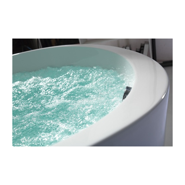EAGO AM2130 66" Round Free Standing Acrylic Air Bubble Bathtub