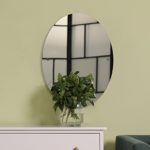 Allied Brass AP-91-PB Oval Tilt Mirror with Beveled Edge in Polished Brass