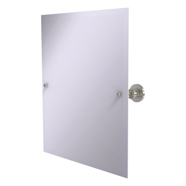 Allied Brass AP-92-SN Rectangular Beveled Edge Tilt Mirror in Satin Nickel