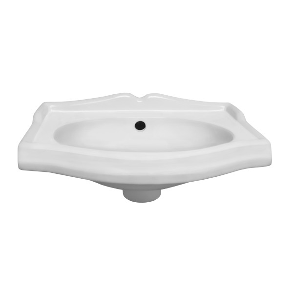 Whitehaus AR035-C Isabella Small Rectangular Wall Mount Basin with Integrated Oval Bowl