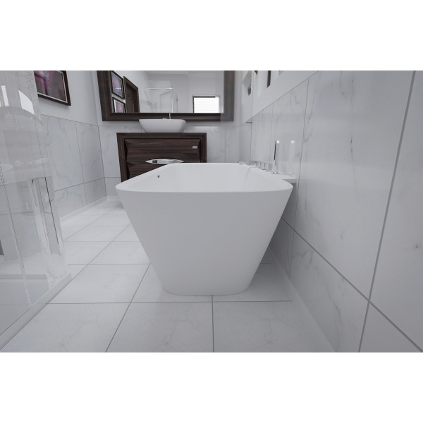 Aquatica Arab-Wall Arabella-Wall™ Freestanding Stone Bathtub