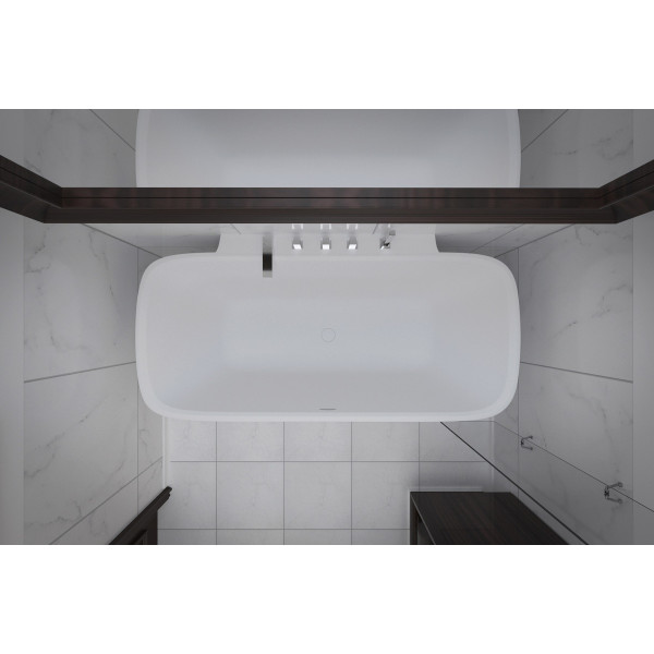 Aquatica Arab-Wall Arabella-Wall™ Freestanding Stone Bathtub