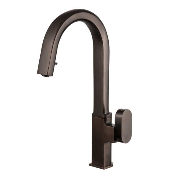 Houzer AZUPD-968 Azura Series Single Handle Hidden Pull-Down Kitchen Faucet