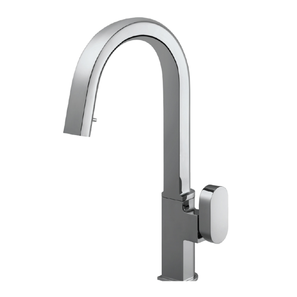 Houzer AZUPD-968 Azura Series Single Handle Hidden Pull-Down Kitchen Faucet