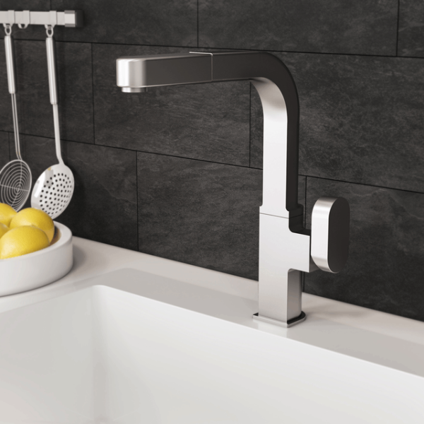 Houzer AZUPO-965 Azura Series Single Handle Pull-Out Kitchen Faucet