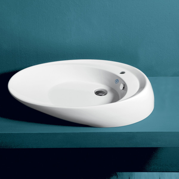 Whitehaus B-BO12 Britannia Oval Above Mount Basin with Single Faucet Hole Drill