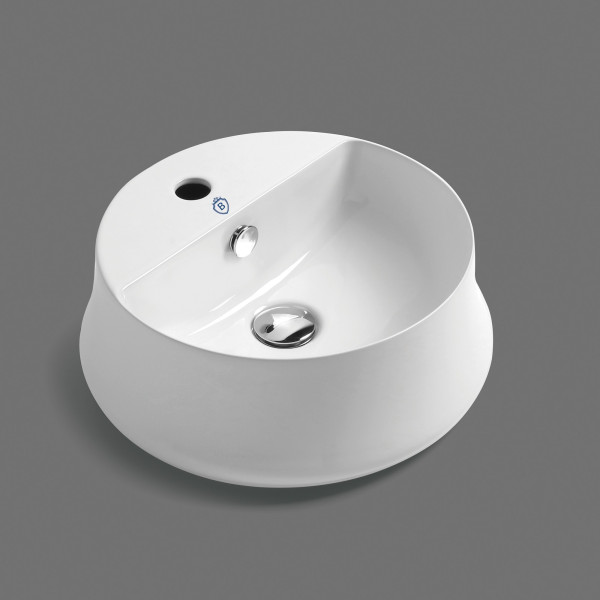 Whitehaus B-SH03 Britannia Round Above Mount Basin with Single Faucet Hole Drill