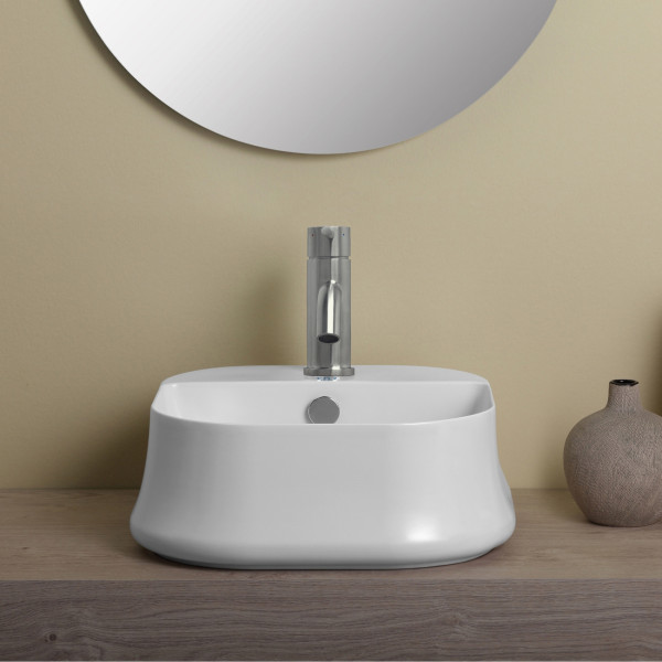 Whitehaus B-SH07 Britannia Square Above Mount Basin + Single Faucet Hole Drill