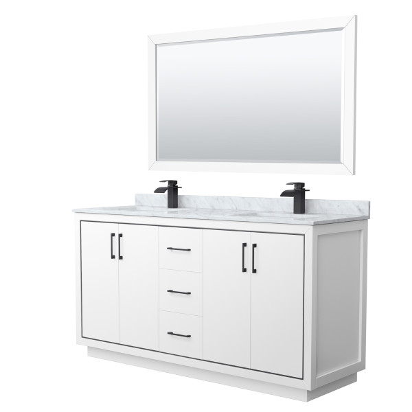 Wyndham WCF111166D..BCMUNSM58 Icon 66 Inch Double Bathroom Vanity