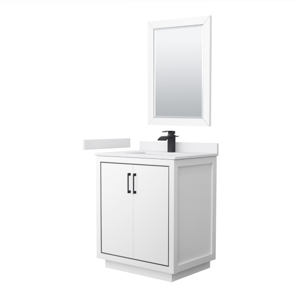 Wyndham WCF111130S.BC2UNSM24 30 Inch Single Bathroom Vanity