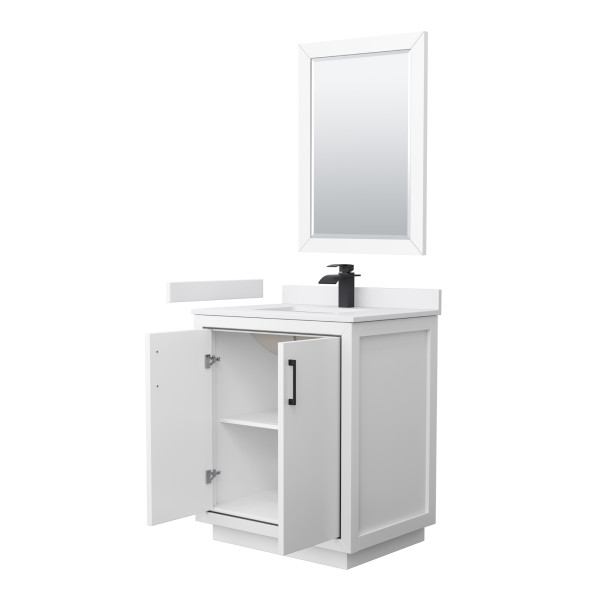Wyndham WCF111130S.BC2UNSM24 30 Inch Single Bathroom Vanity