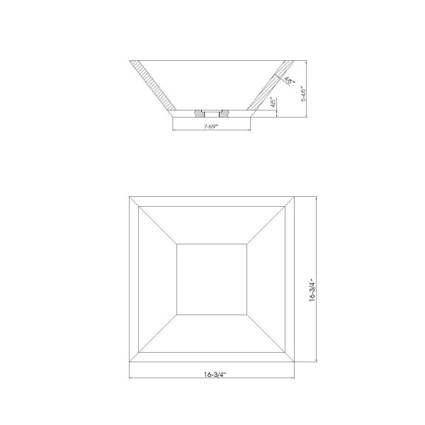 Lenova BAC-03 Bamboo Square Bathroom Sink Above Counter 16 3/4 X 16 3/4