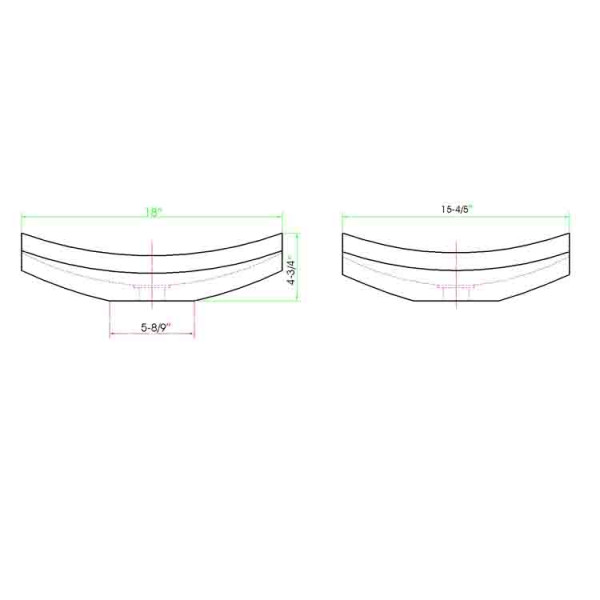 Lenova BAC-04 Bamboo Rectangle Bathroom Sink Above Counter 18 X 15 3/4