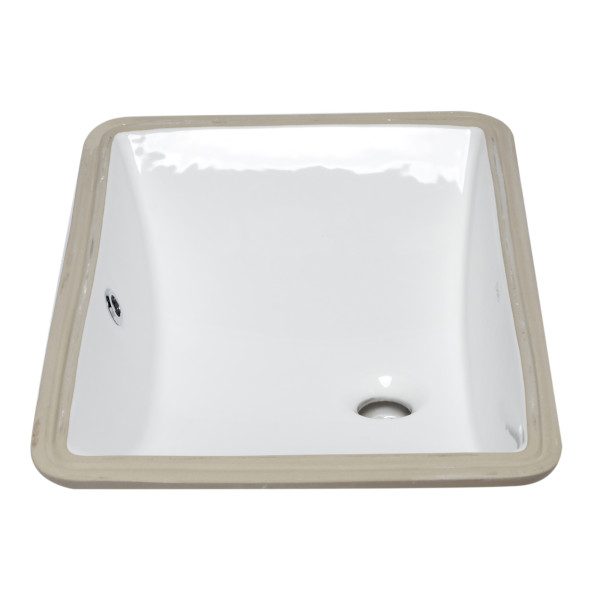 EAGO BC227 White Ceramic 22"x15" Undermount Rectangular Bathroom Sink