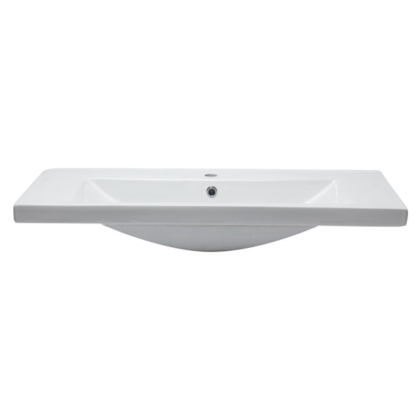 EAGO BH002 White Ceramic 40"x19" Rectangular Drop In Sink