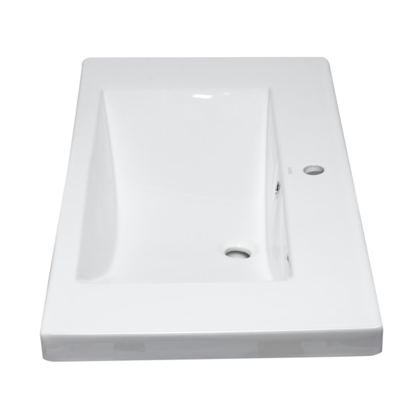 EAGO BH002 White Ceramic 40"x19" Rectangular Drop In Sink