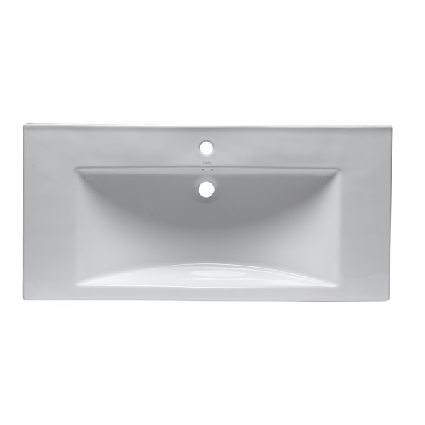 EAGO BH002 White Ceramic 40"x19" Rectangular Drop In Sink