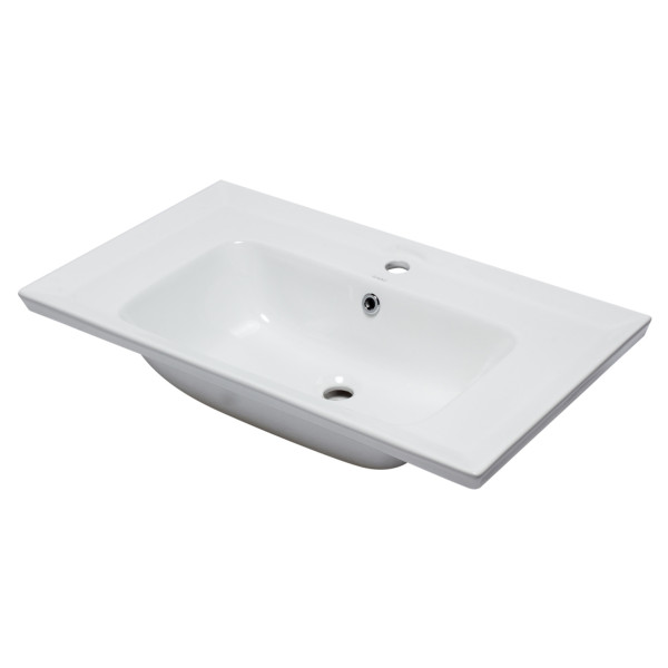 EAGO BH003 White Ceramic 32"x19" Rectangular Drop In Sink