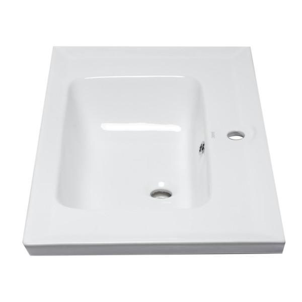 EAGO BH003 White Ceramic 32"x19" Rectangular Drop In Sink