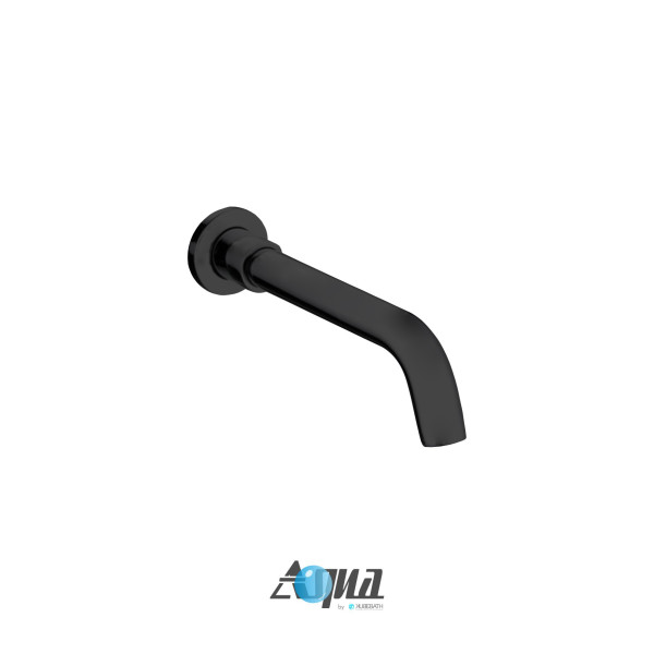 KubeBath BK-RTF1V Aqua Rondo Matte Black Tub Filler with Rough-In Valve