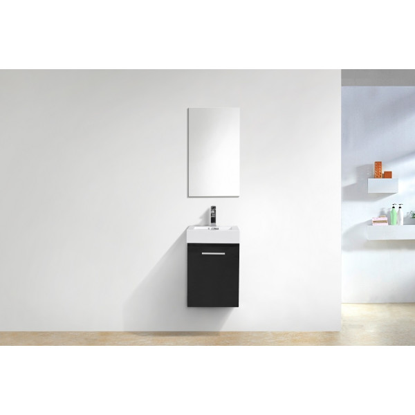 KubeBath BSL16 Bliss Modern 16 Inch Wall Mounted Modern Bathroom Vanity