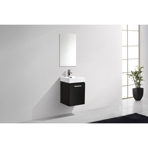 KubeBath BSL16 Bliss Modern 16 Inch Wall Mounted Modern Bathroom Vanity