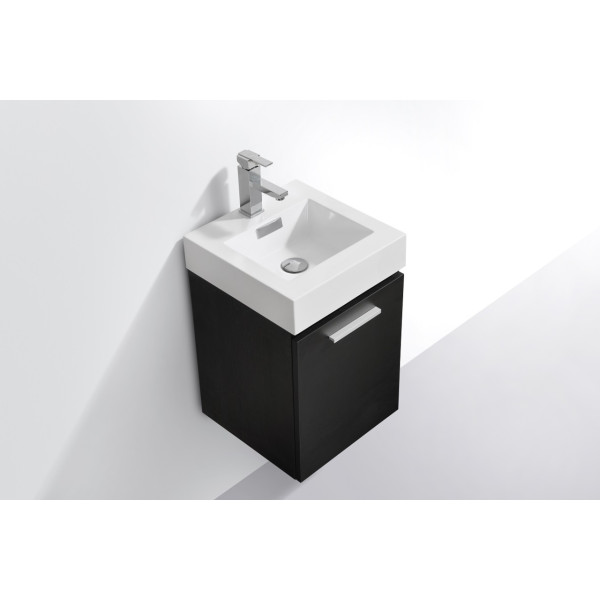KubeBath BSL16 Bliss Modern 16 Inch Wall Mounted Modern Bathroom Vanity