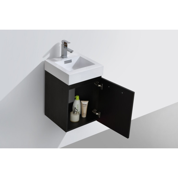 KubeBath BSL16 Bliss Modern 16 Inch Wall Mounted Modern Bathroom Vanity