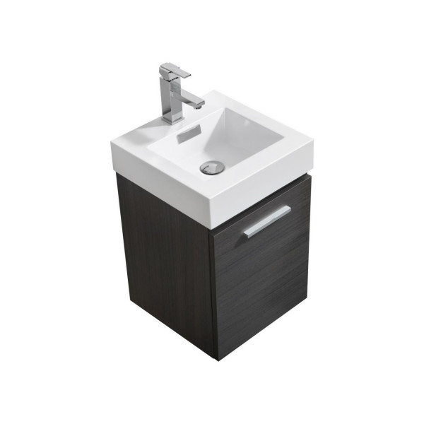 KubeBath BSL16 Bliss Modern 16 Inch Wall Mounted Modern Bathroom Vanity