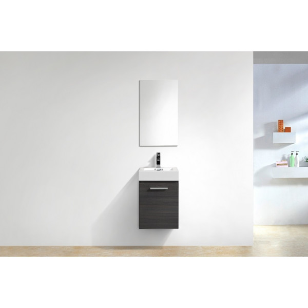 KubeBath BSL16 Bliss Modern 16 Inch Wall Mounted Modern Bathroom Vanity