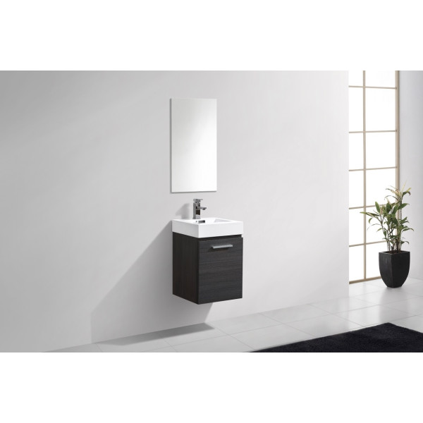 KubeBath BSL16 Bliss Modern 16 Inch Wall Mounted Modern Bathroom Vanity