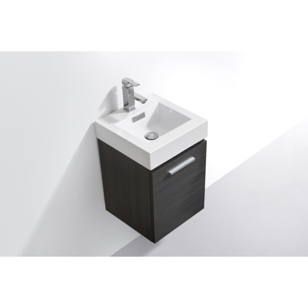 KubeBath BSL16 Bliss Modern 16 Inch Wall Mounted Modern Bathroom Vanity