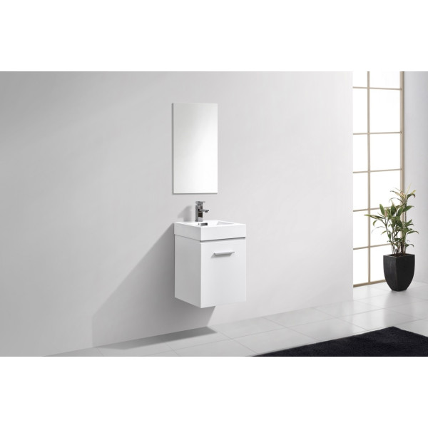 KubeBath BSL16 Bliss Modern 16 Inch Wall Mounted Modern Bathroom Vanity