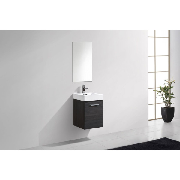 KubeBath BSL16 Bliss Modern 16 Inch Wall Mounted Modern Bathroom Vanity